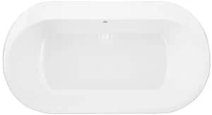 Cheapest 👏 PROFLO® Borealis 66 x 36 in. Soaker Freestanding Oval Bathtub in White ⌛ - Image 3