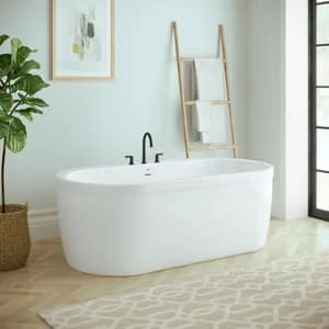 Cheapest 👏 PROFLO® Borealis 66 x 36 in. Soaker Freestanding Oval Bathtub in White ⌛ - Image 6