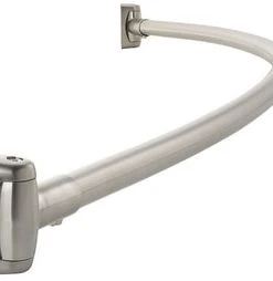 Best Sale 💯 PROFLO® 5 ft. Wall Mount Curved Shower Rod in Brushed Nickel ⭐