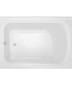 Outlet 🤩 PROFLO® Plus A Series 60 x 42 in. Soaker Alcove Bathtub with Right Drain and Integral 🎁 Skirt in Biscuit ✨