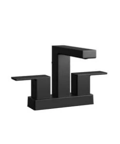 Discount ⌛ PROFLO® Kelper Two Handle Centerset Bathroom Sink Faucet in Matte Black 🧨