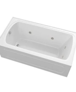 Best Sale 👏 PROFLO® Plus A Series 59-3/4 x 32 in. Whirlpool Alcove Bathtub Left Drain in White ⭐
