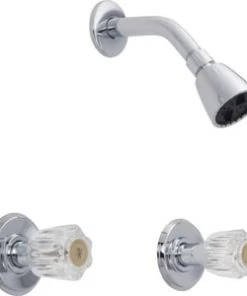 Deals 🤩 PROFLO® 1.8 gpm Wall Mount Shower Faucet with Double Knob Handle in Polished Chrome ✔️