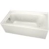 Cheap 🛒 PROFLO® Plus 66 x 36 in. Acrylic Left Hand Rectangle Whirlpool Bathtub with Skirt in Biscuit ⭐