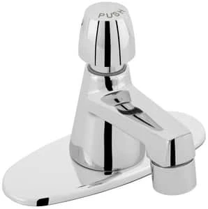 Cheap 😀 PROFLO® 1.2 gpm Single Hole Single Handle Deck Mount Metering Bathroom Sink Faucet in Polished Chrome 💯 - Image 2