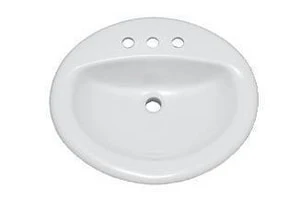 Hot Sale 😉 PROFLO® Rockaway 19 in. Circular Vitreous China Drop-in Bathroom Sink, 8 in. Centerset in White ⭐