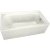 Budget ✨ PROFLO® Plus Series 66 x 36 in. Whirlpool Alcove Bathtub Right Drain in Biscuit ⌛