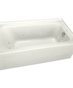 Budget ✨ PROFLO® Plus Series 66 x 36 in. Whirlpool Alcove Bathtub Right Drain in Biscuit ⌛
