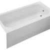 Cheap ⭐ PROFLO® Folsom 54 x 30 in. Soaker Alcove Bathtub Left Drain in White 🤩