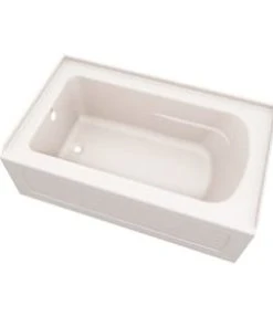 Hot Sale 😍 PROFLO® Hillsboro 60 x 36 in. Soaker Alcove Bathtub with Left Drain in Biscuit ⌛