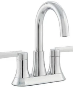 Discount ⭐ PROFLO® Orrs Two Handle Centerset Bathroom Sink Faucet with Brass Pop-Up Drain Assembly in Polished Chrome 🔥