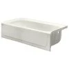 Cheapest 🌟 PROFLO® S-Series 60 x 30 in. Soaker Alcove Bathtub Right Drain in Biscuit 👏