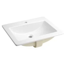 Hot Sale ⌛ PROFLO® Hoffman 21-1/4 x 17-3/4 in. Rectangular Vitreous China Drop-in Bathroom Sink, Single Hole in White 👏