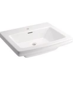 Brand new 🔔 PROFLO® Holyoke 24-1/2 x 20-1/2 in. Rectangular Fireclay Pedestal Bathroom Sink, Single Hole in White ❤️