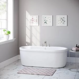 Best Pirce 😍 PROFLO® Hopkins Two Handle Roman Tub Faucet in Brushed Nickel (Trim Only) ✔️ - Image 2