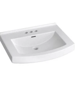 Cheap 🎁 PROFLO® Otter Creek 20 x 24 in. Rectangular Vitreous China Pedestal Bathroom Sink, 4 in. Centerset in White 👏